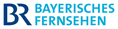 Logo des Bayerischen Fernsehens mit einer stilisierten blauen BR auf der linken Seite und dem Schriftzug Bayerisches Fernsehen in blauer Schrift auf der rechten Seite, das häufig bei Referenzen für deutsche Sender zu sehen ist.