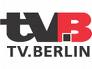 Logo von TV Berlin mit den fettgedruckten Buchstaben tv.B, wobei tv. in Schwarz und das B in Rot gehalten ist. Darunter steht TV.BERLIN in schwarzen Großbuchstaben und ist damit ein starker visueller Hinweis auf die Identität des Senders.